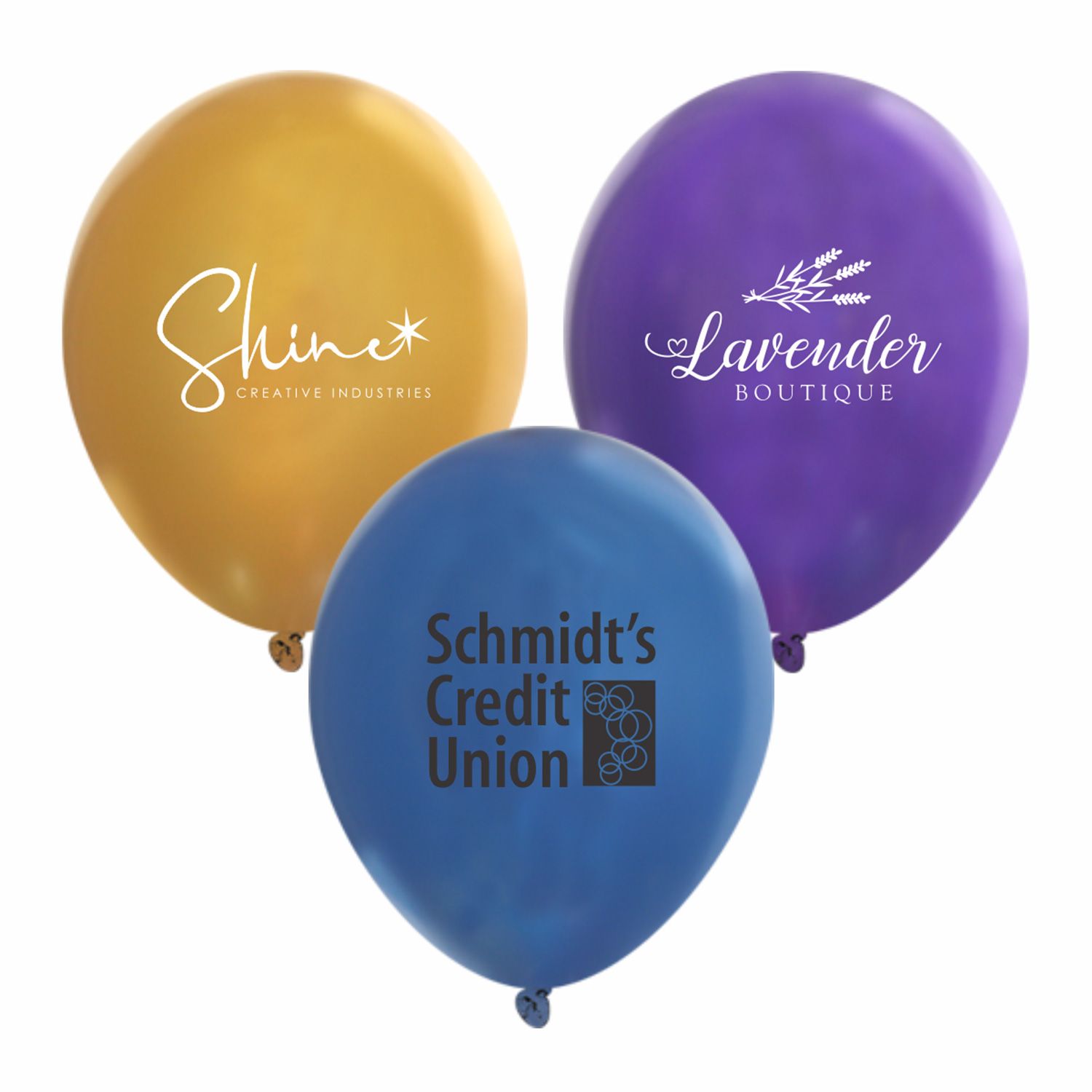 Latex Balloons 9 inch, 100% biodegradable, Metalic Colors